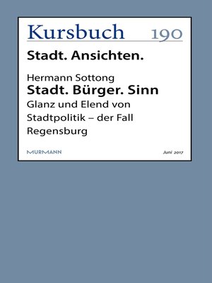 cover image of Stadt. Bürger. Sinn